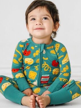 Little Sleepies pasta party 12-18 month zip-up sleeper